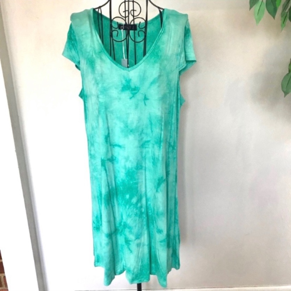Come Together California Green Tie Dye Dress
